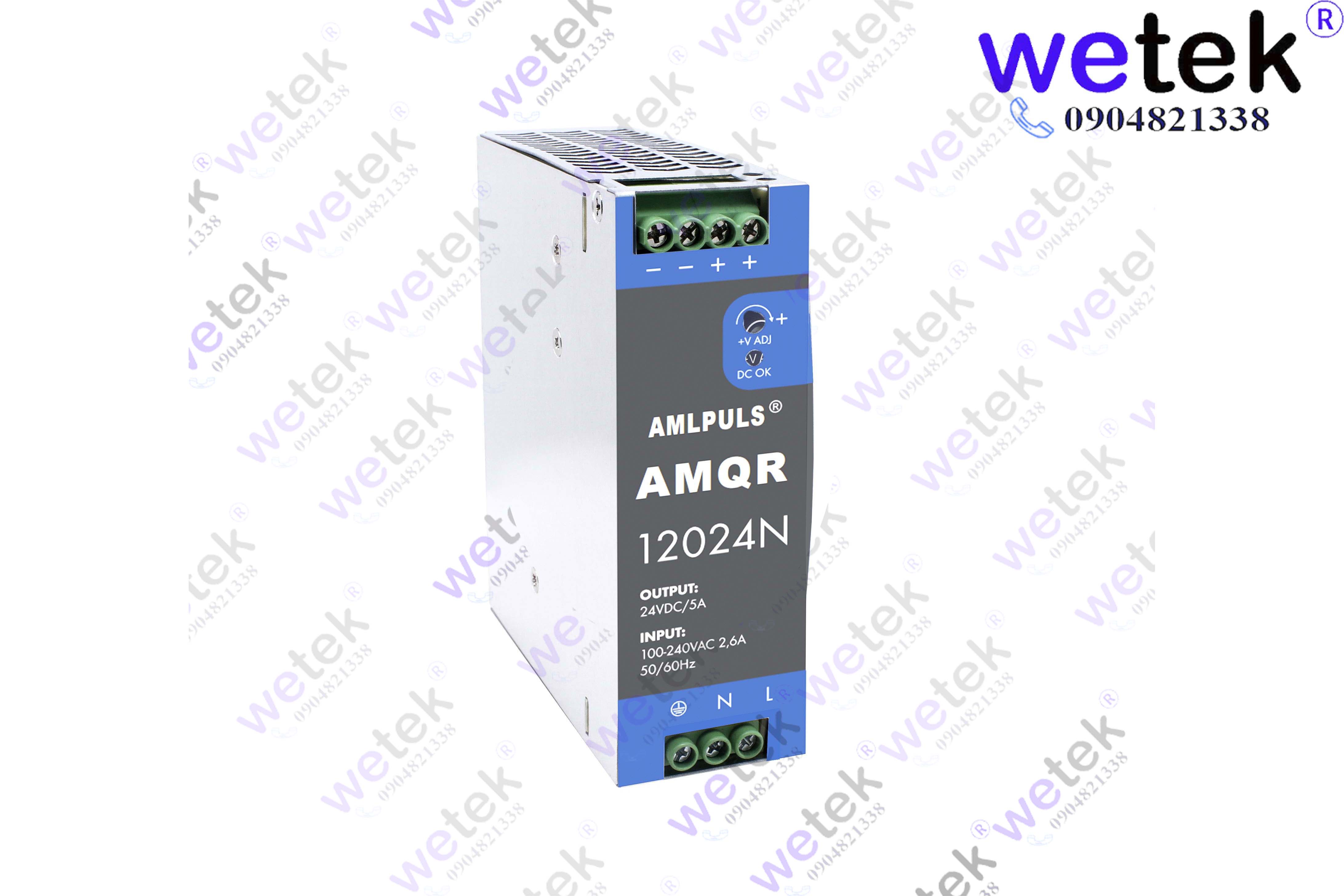 Nguồn xung cài thanh DIN AMQR12024N 120W 24Vdc thương hiệu AMLPULS