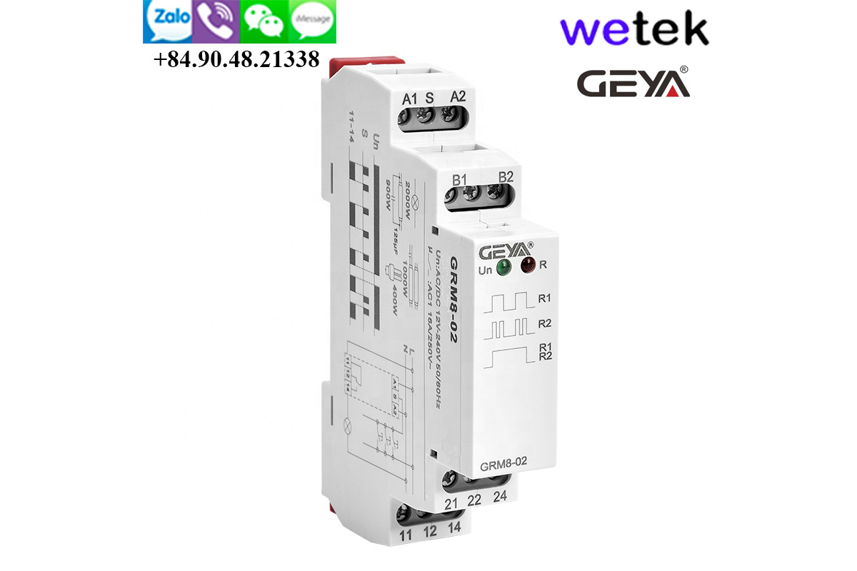 Geya GRM8-02 Relay chốt latching relay, luân phiên theo xung, rẻ nhất, thay thế hoàn toàn G4Q
