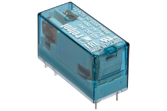 Relay trung gian loại nhỏ 15mm Relpol RM84 blue (DC), 2 CO, 12A, IP40 (chưa gồm đế)