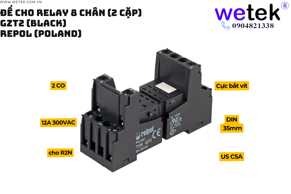 Đế relay GZT2 Relpol
